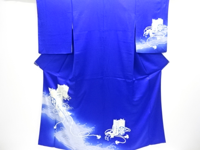 波に御所車模様訪問着